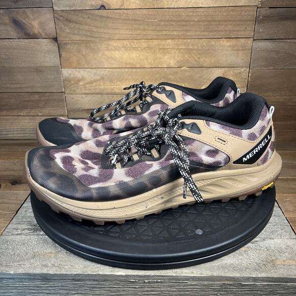 Merrell Antora 3 Womens Size 10 Leopard Sepia Leopard Lace Up Athletic Shoes - Picture 3 of 10
